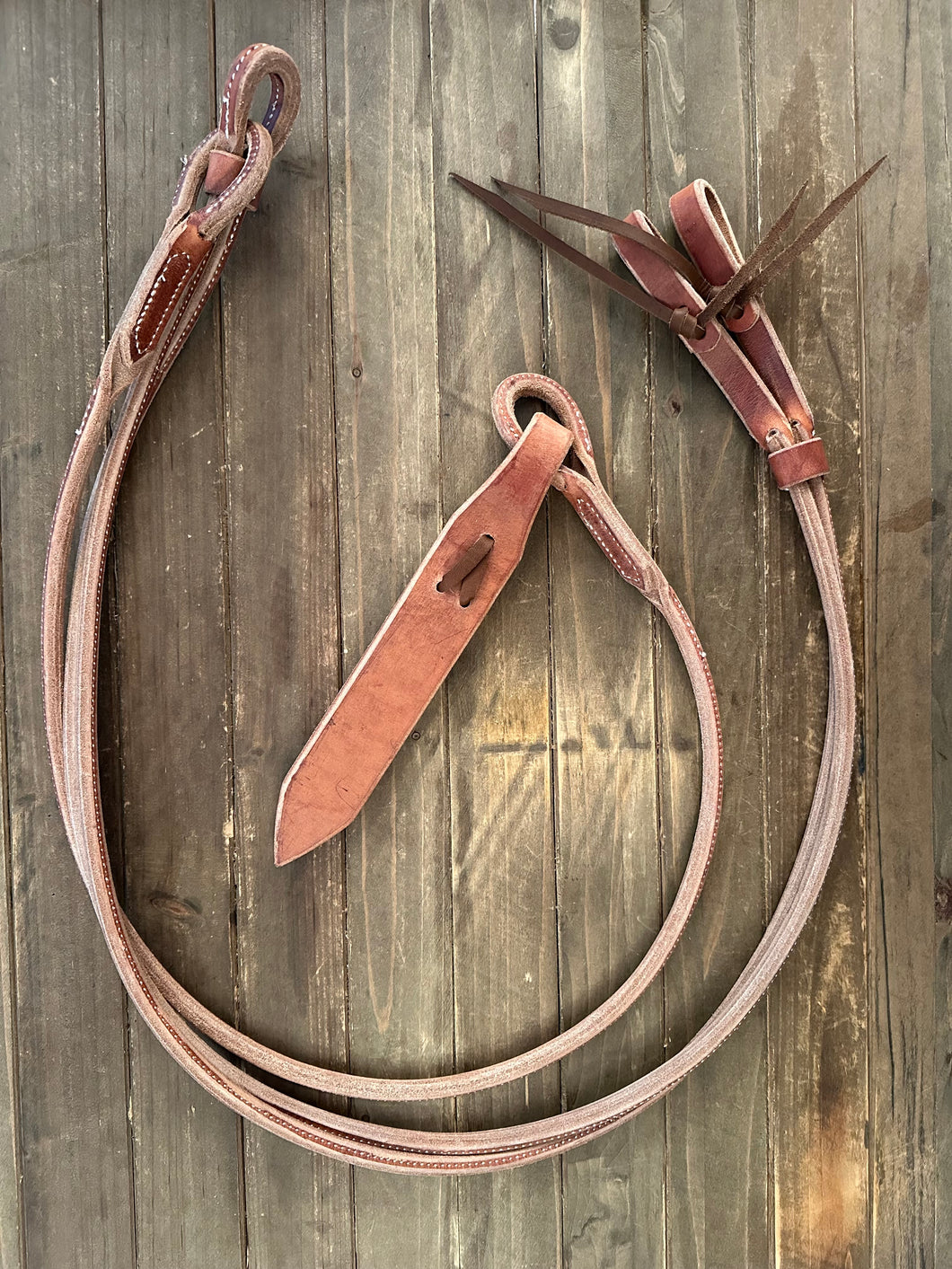 Romal Reins Quality Harness Leather 110” Saddle Tan Color OH-tan