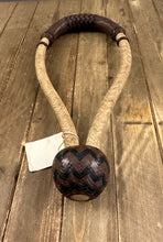 Load image into Gallery viewer, Bosal 5/8&quot; 16 Plait Beveled Rawhide Dark Brown Kangaroo Black Accents CH16-K New!