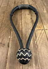 Load image into Gallery viewer, Bosal 1/2” 20 Plait Black with Natural Accents New!