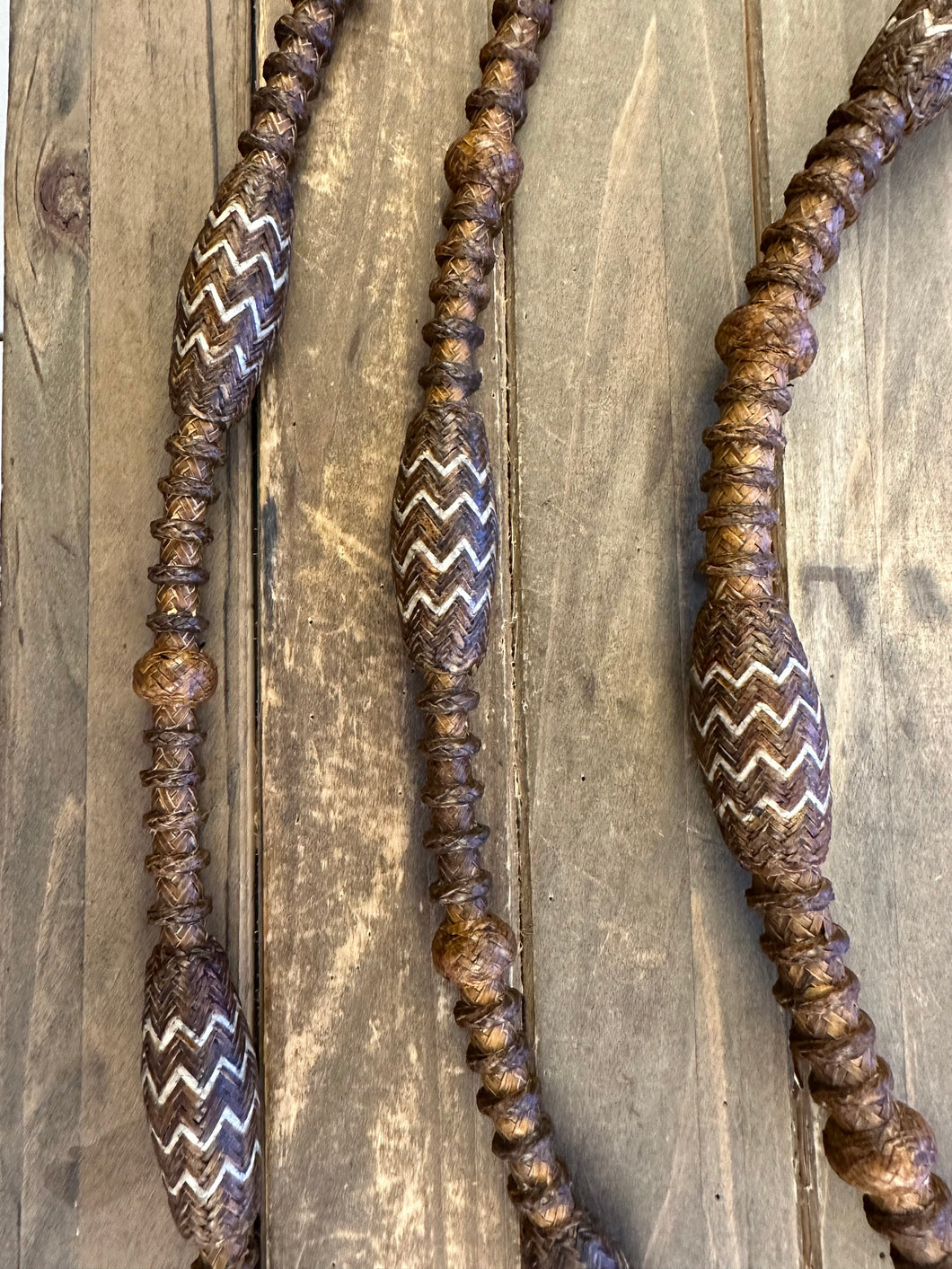 Romal Reins 30 Plait California Style Carmel Brown Colors MCA30c