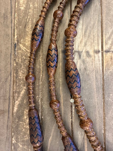 Romal Reins 30 Plait California Style Carmel Brown Colors MCA30c