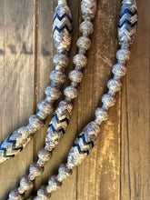 Load image into Gallery viewer, Romal Reins 12 Plait 84” GM Natural Color, Black Accents MC12 SALE!