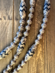 Romal Reins 12 Plait 84” GM Natural Color, Black Accents MC12 SALE!